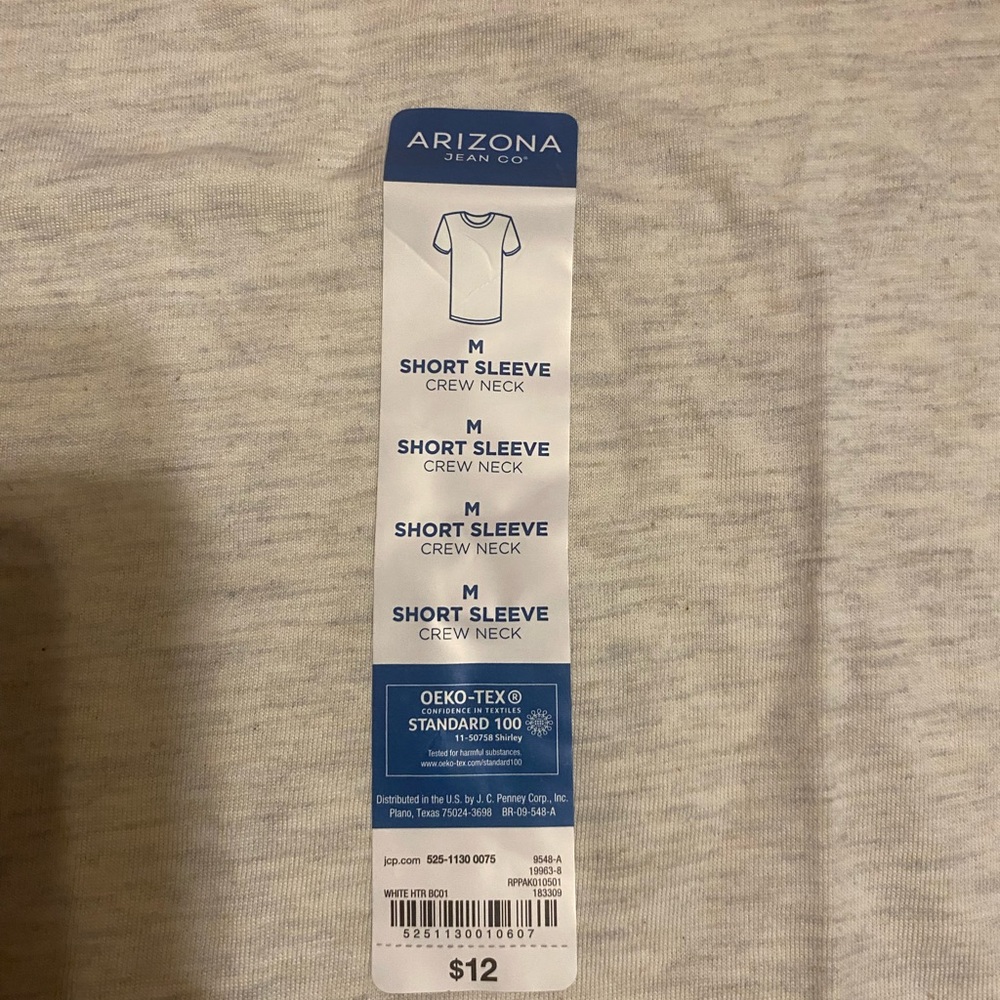Arizona Jean Company - NEW - Heather White Short Sleeve Tee - Picture 5 of 7